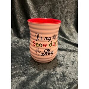 Christmas Hand Warner Mug Global Designs Ribbed  Holiday Snowman Snowflake